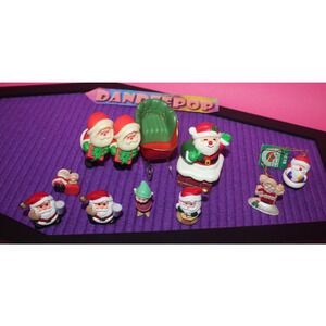 Vintage Lot Of 11 Piece 1980's 90's Hallmark Merry Miniatures Christmas Santa's